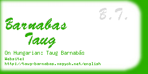 barnabas taug business card